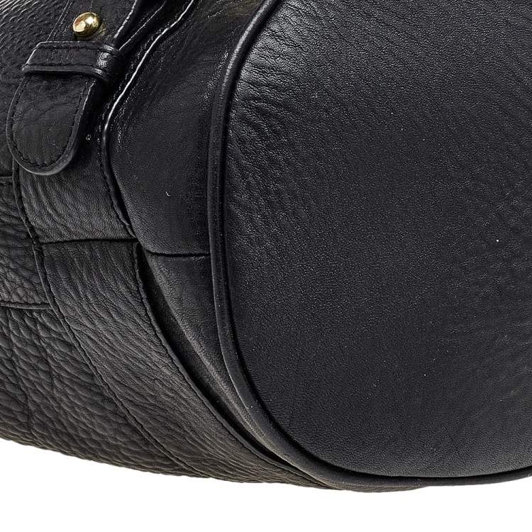 Pre Owned Aigner Black Leather Hobo
