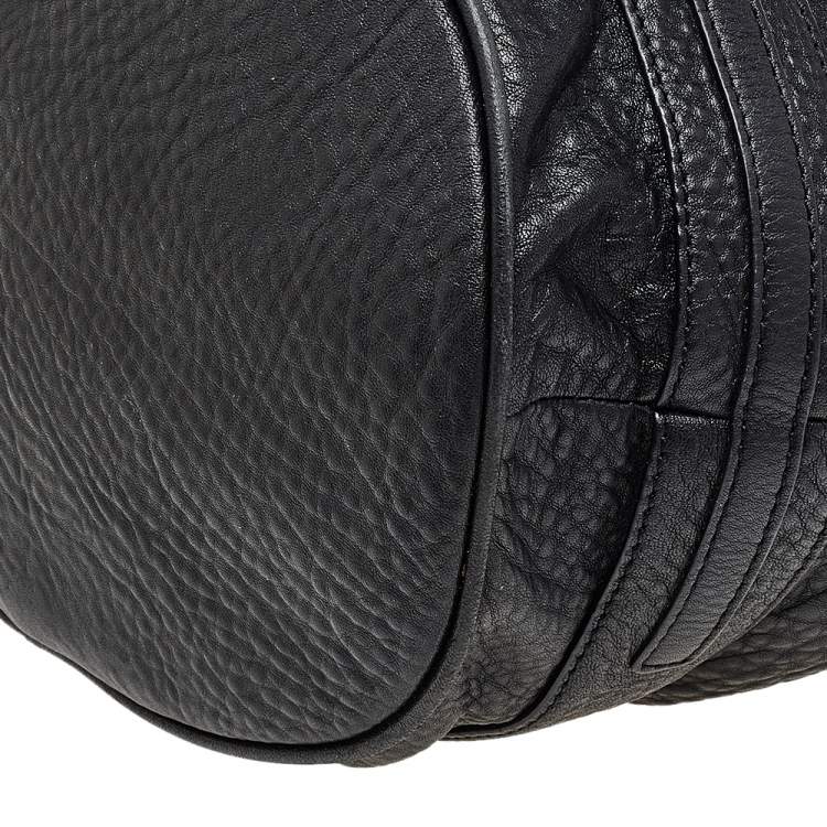 Pre Owned Aigner Black Leather Hobo