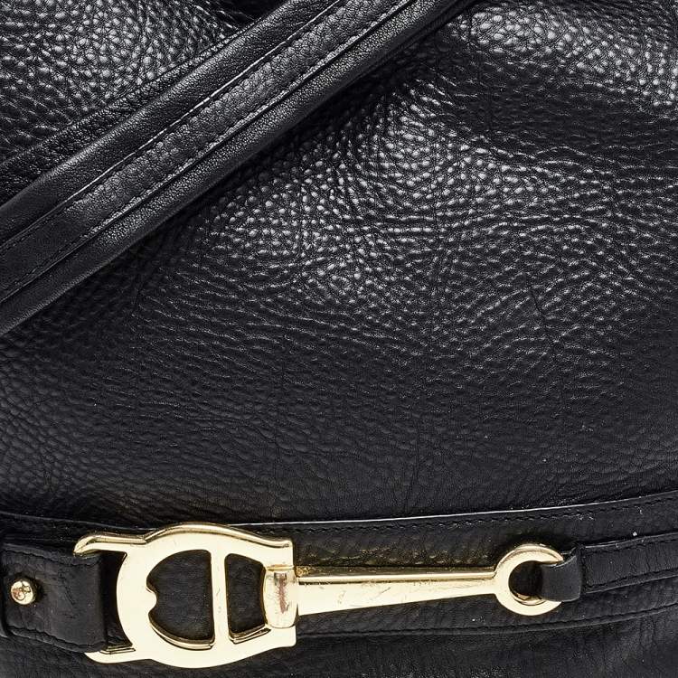 Pre Owned Aigner Black Leather Hobo
