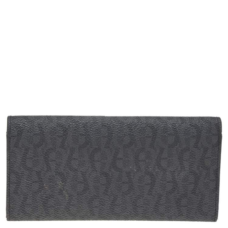 Pre Owned Aigner Grey Monogram Leather Wallet