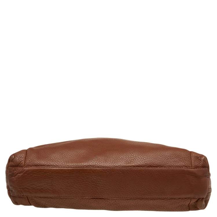 Pre Owned Aigner Brown Leather Large Arya Hobo