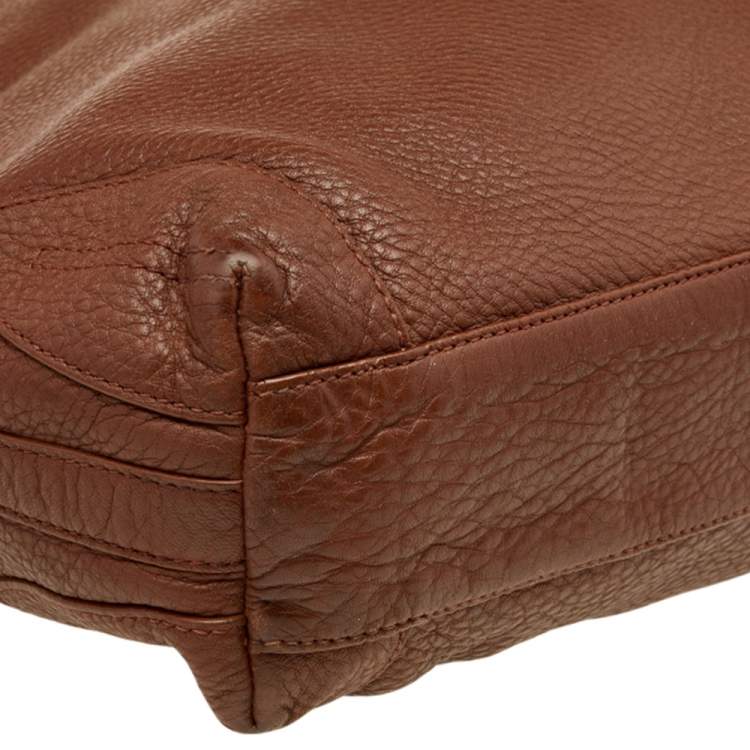 Pre Owned Aigner Brown Leather Large Arya Hobo
