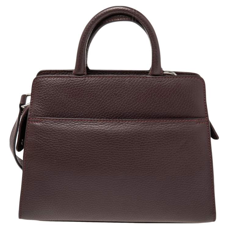 Pre Owned Aigner Burgundy Leather XS Cybill Tote