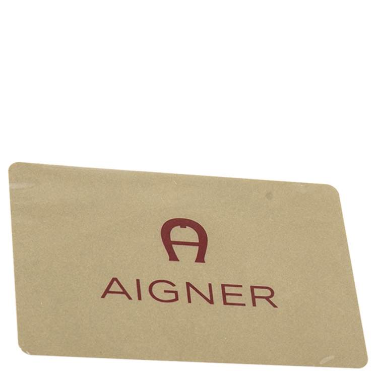 Pre Owned Aigner Burgundy Leather XS Cybill Tote