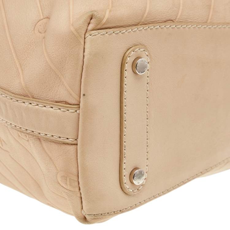 Pre Owned Aigner Beige Leather Hobo