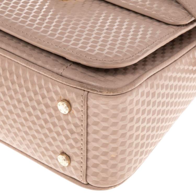 Pre Owned Aigner Pink Leather Genoveva Top Handle Bag