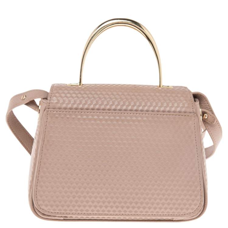 Pre Owned Aigner Pink Leather Genoveva Top Handle Bag