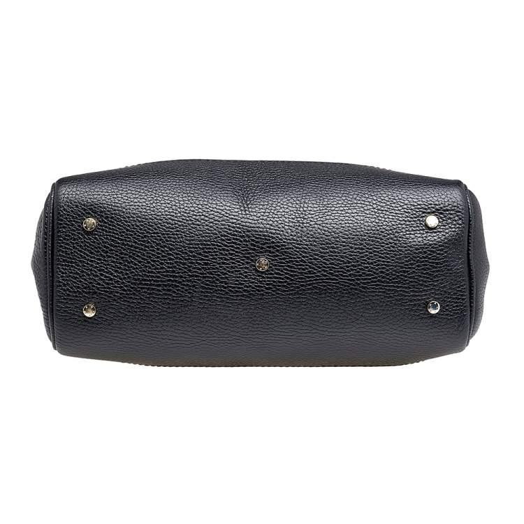 Pre Owned Aigner Black Leather Shoulder Bag