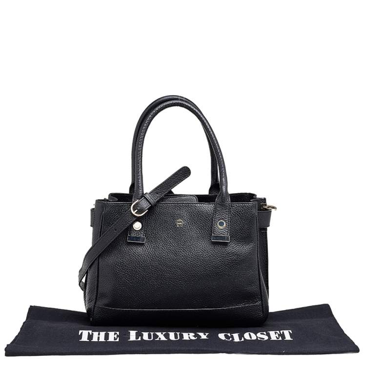 Pre Owned Aigner Black Leather Shoulder Bag