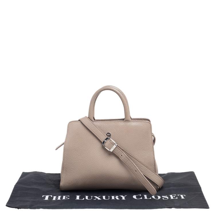 Pre Owned Aigner Grey Leather Mini Cybill Tote
