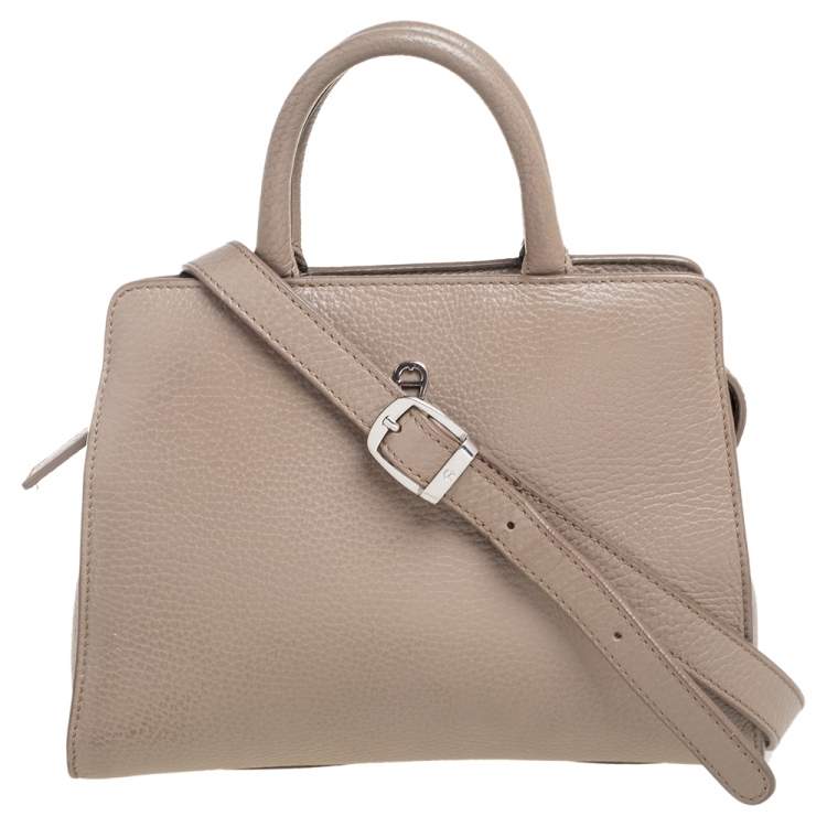 Aigner Grey Leather Mini Cybill Tote Aigner | The Luxury Closet