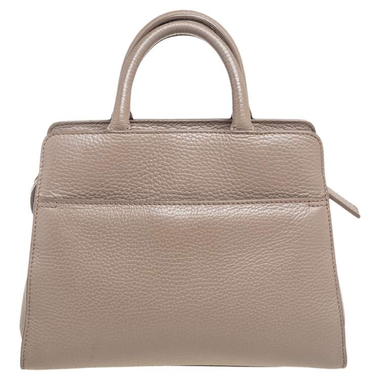 Pre Owned Aigner Grey Leather Mini Cybill Tote