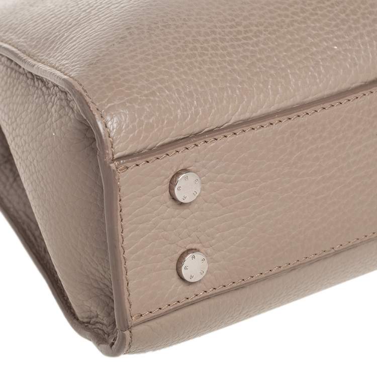 Pre Owned Aigner Grey Leather Mini Cybill Tote