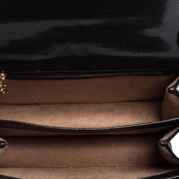 Pre Owned Aigner Black Glossy Leather Siena Top Handle Bag