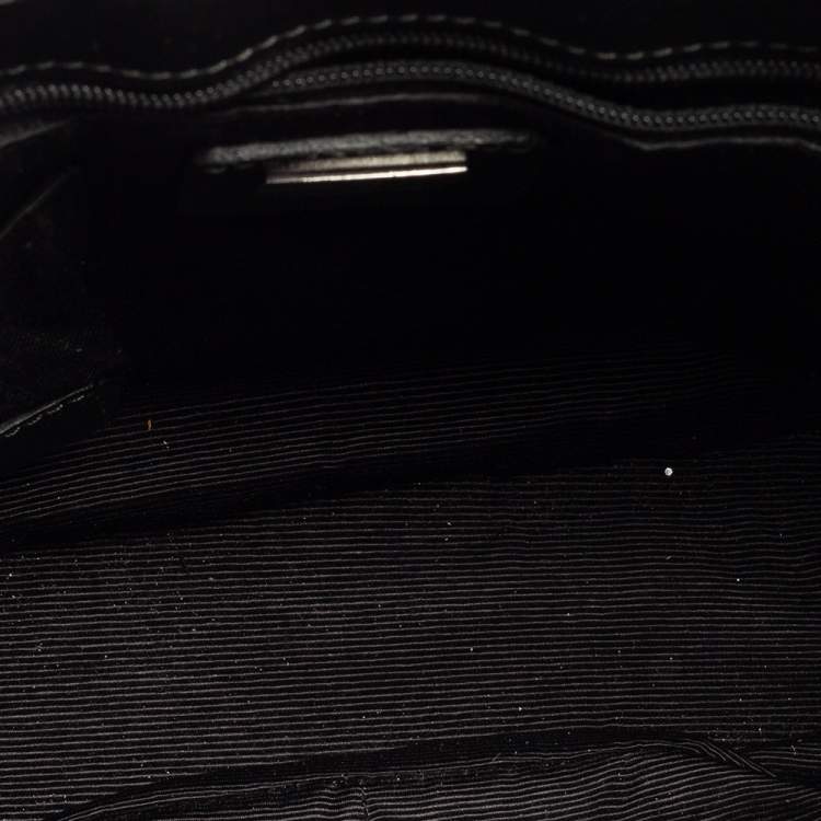 Pre Owned Aigner Black/Grey Coated Canvas Messenger Bag