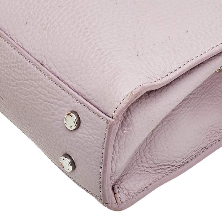 Pre Owned Aigner Lilac Leather Tote