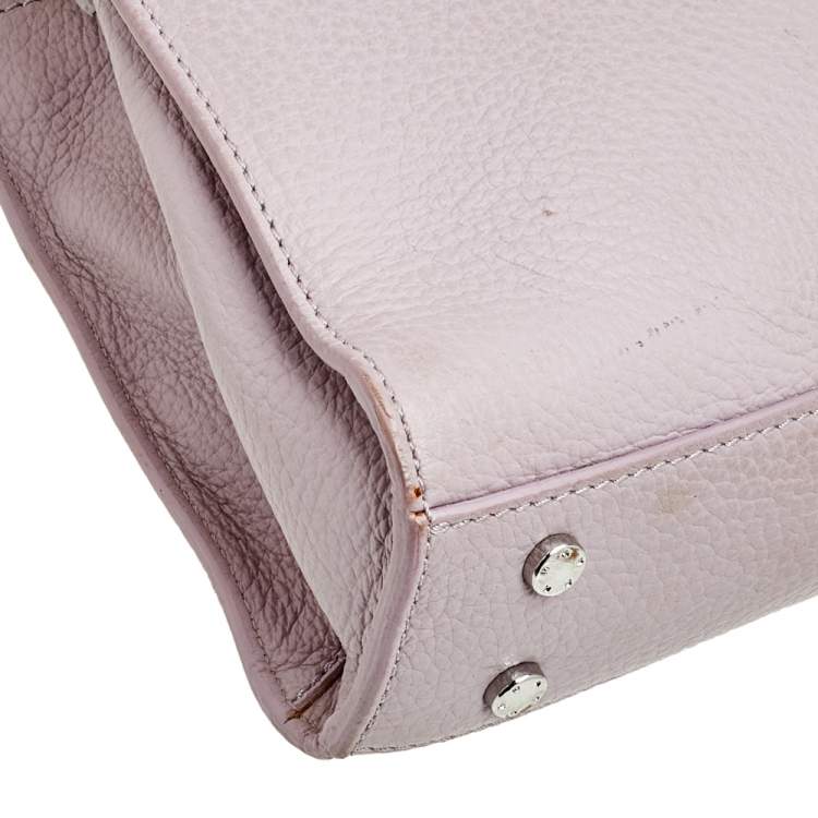 Pre Owned Aigner Lilac Leather Tote