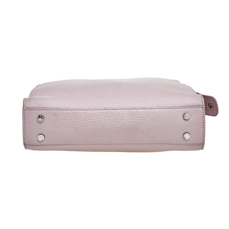 Pre Owned Aigner Lilac Leather Tote