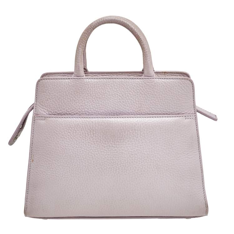Pre Owned Aigner Lilac Leather Tote
