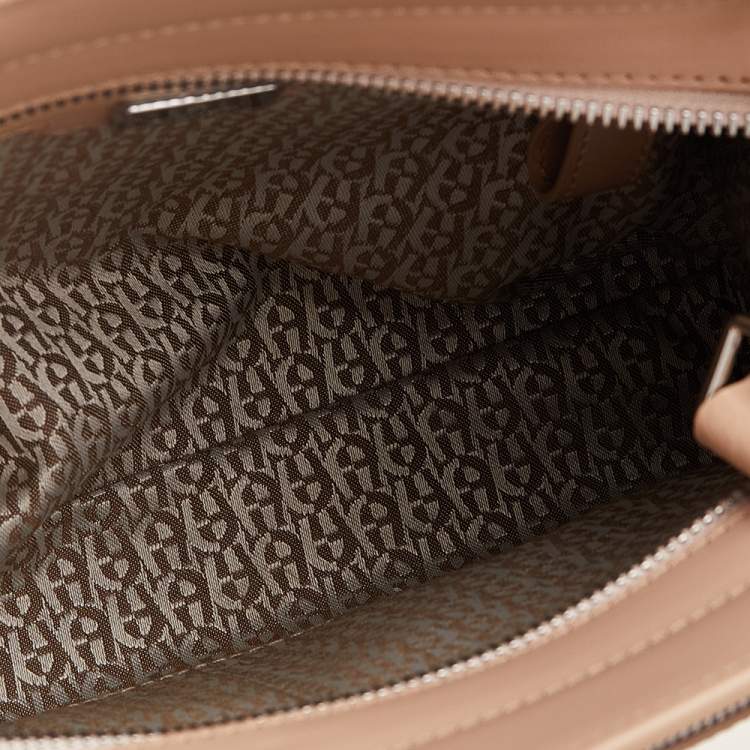 Pre Owned Aigner Beige Leather Amber Tote