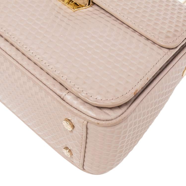 Pre Owned Aigner Pink Leather Genoveva Top Handle Bag