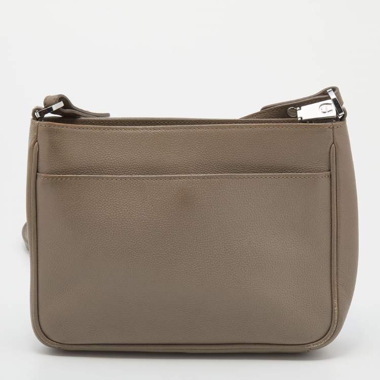 مملوكة مسبقًا Aigner Taupe Leather Crossbody Bag