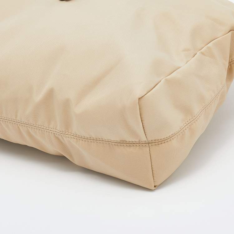 Pre Owned Aigner Beige/Brown Nylon And Leather Piccolina Shopper Tote