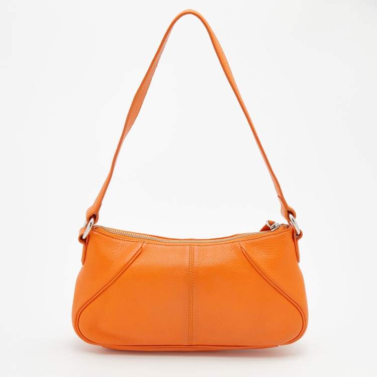 مملوكة مسبقًا Aigner Orange Leather Shoulder Bag