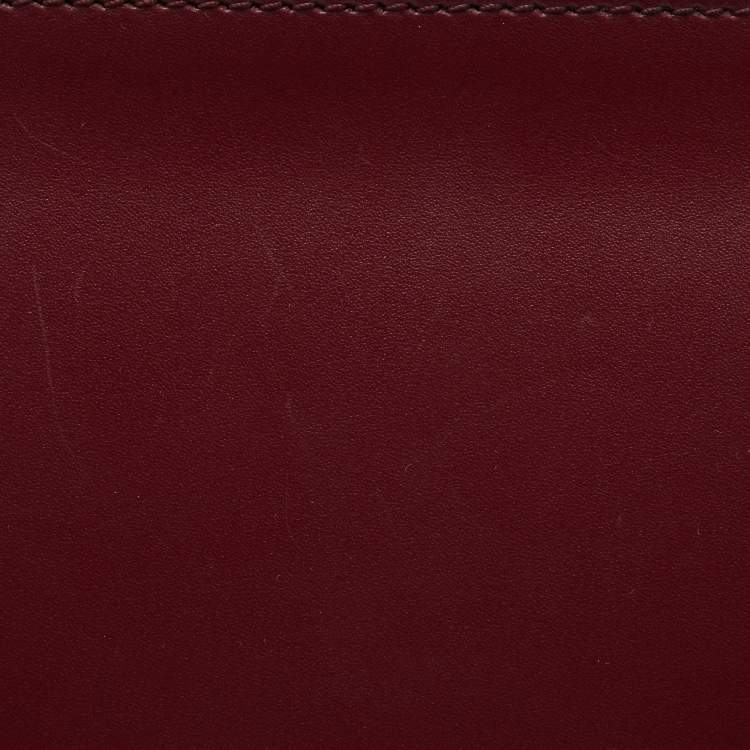 Pre Owned Aigner Burgundy Leather Lexi Top Handle Bag