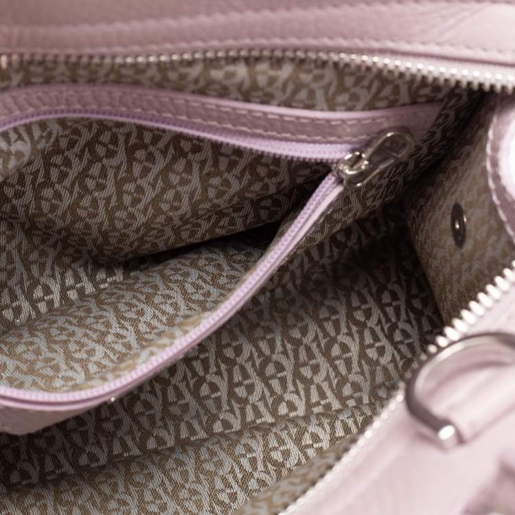 Pre Owned Aigner Lavender Grained Leather Cybill Tote