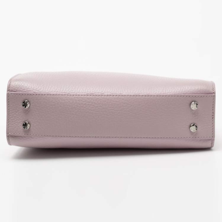 Pre Owned Aigner Lavender Grained Leather Cybill Tote