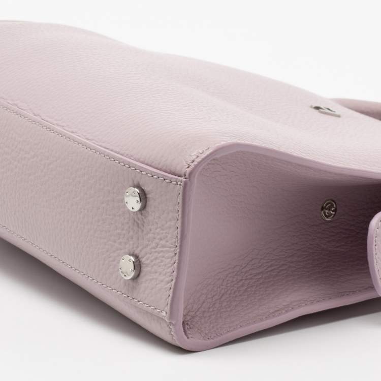 Pre Owned Aigner Lavender Grained Leather Cybill Tote