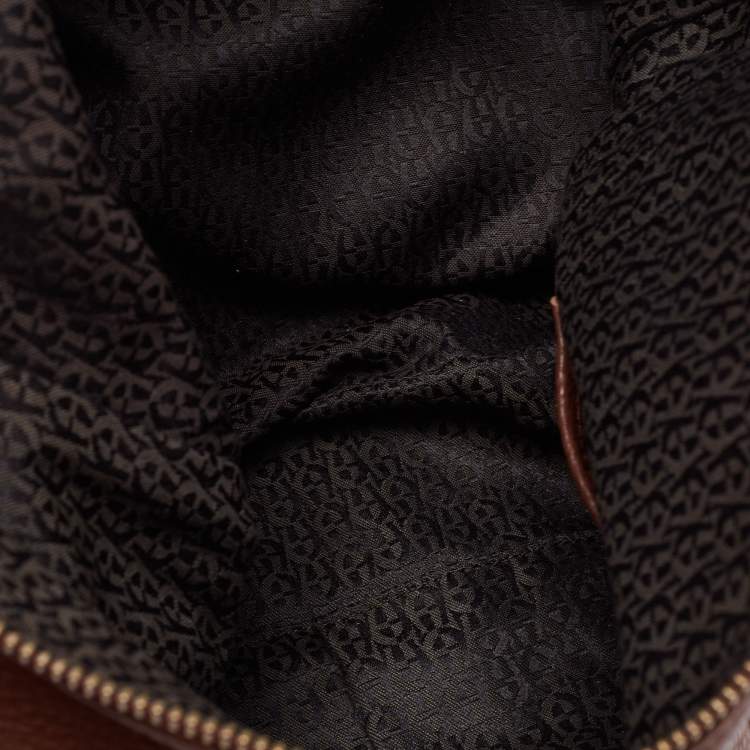 Pre Owned Aigner Brown Leather Hobo