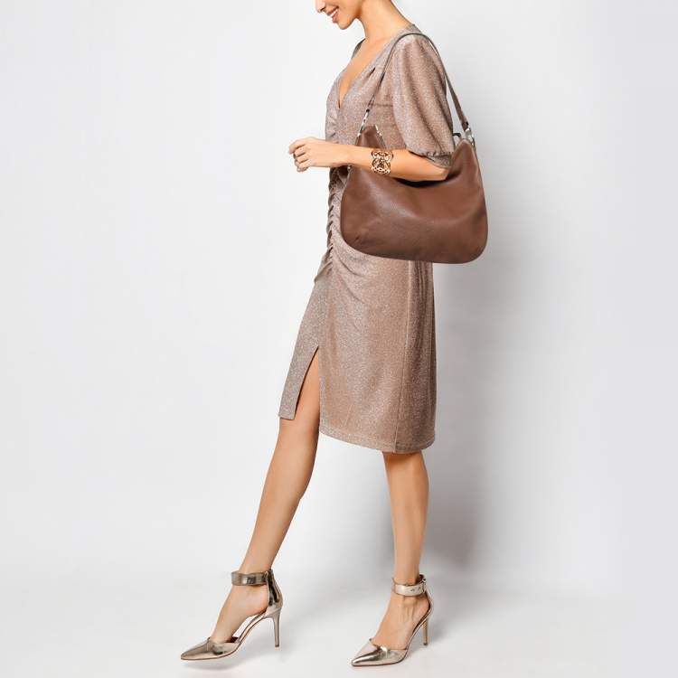 Pre Owned Aigner Brown Leather Hobo