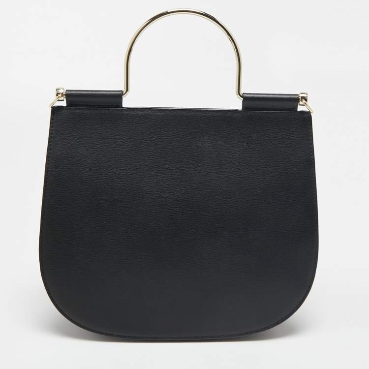 Pre Owned Aigner Black Leather Diane Shoulder Bag