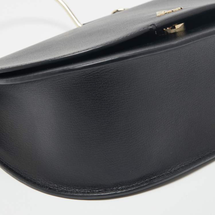 Pre Owned Aigner Black Leather Diane Shoulder Bag