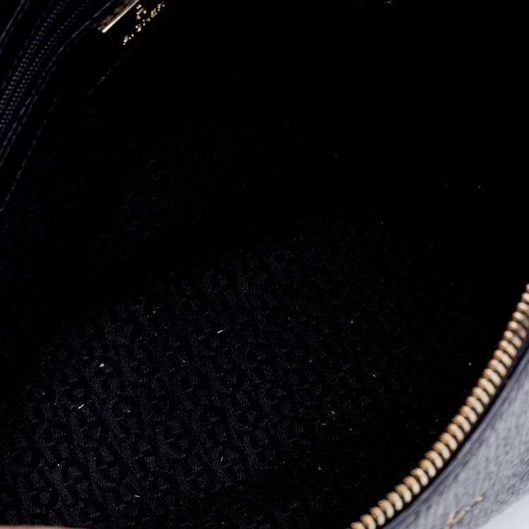 Pre Owned Aigner Black Leather Ivy Satchel