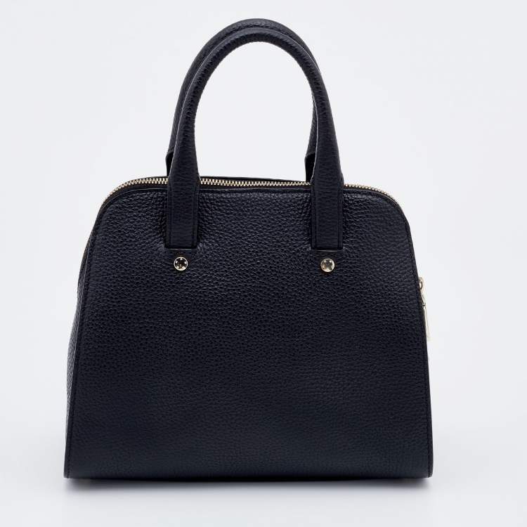 Pre Owned Aigner Black Leather Ivy Satchel