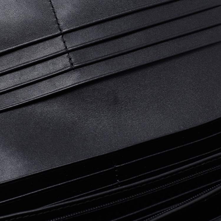 مملوكة مسبقًا Aigner Black/Beige Monogram Coated Canvas and Leather Continental Wallet
