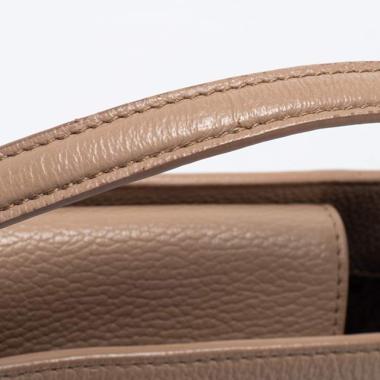 Pre Owned Aigner Beige Leather Tote