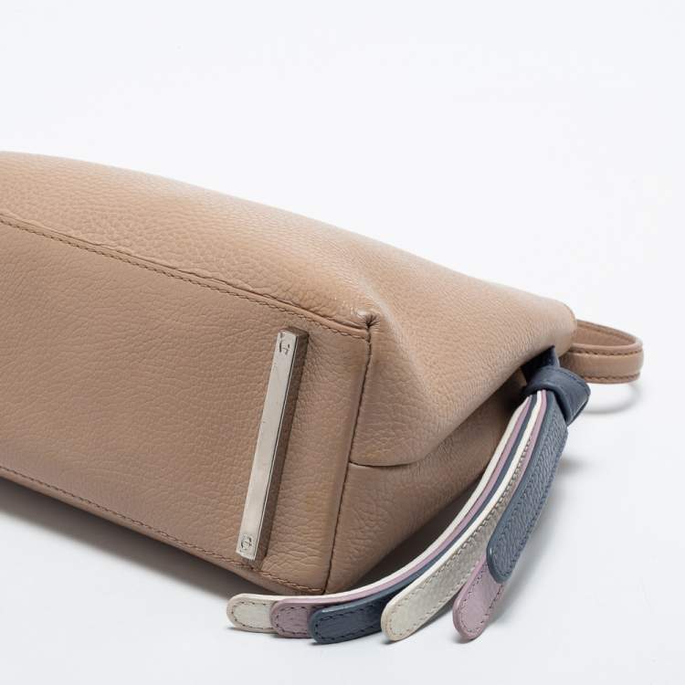 Pre Owned Aigner Beige Leather Tote