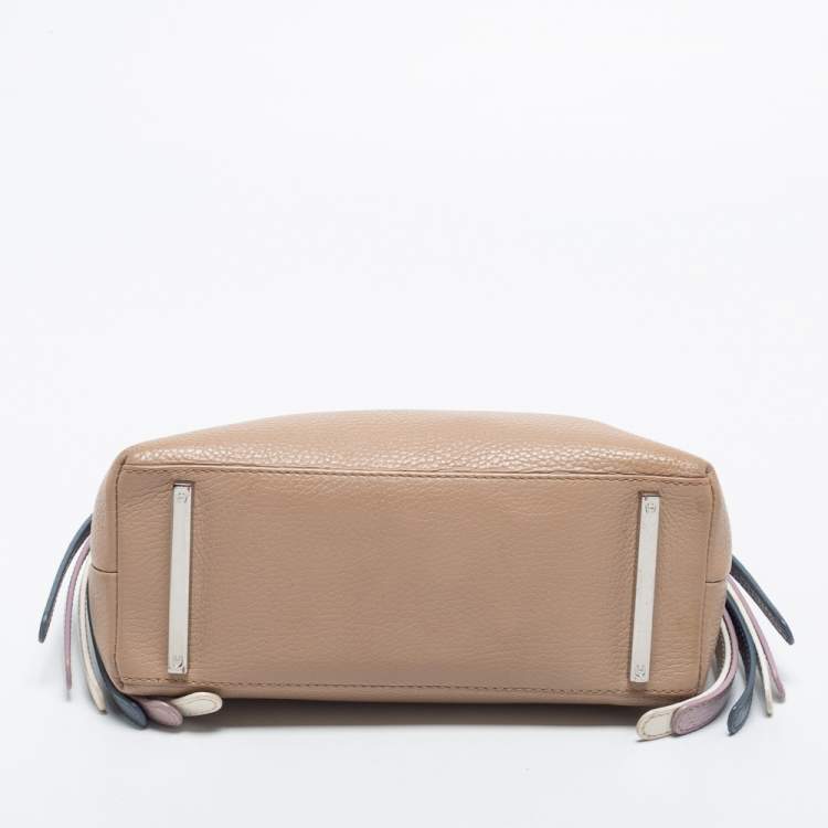 Pre Owned Aigner Beige Leather Tote