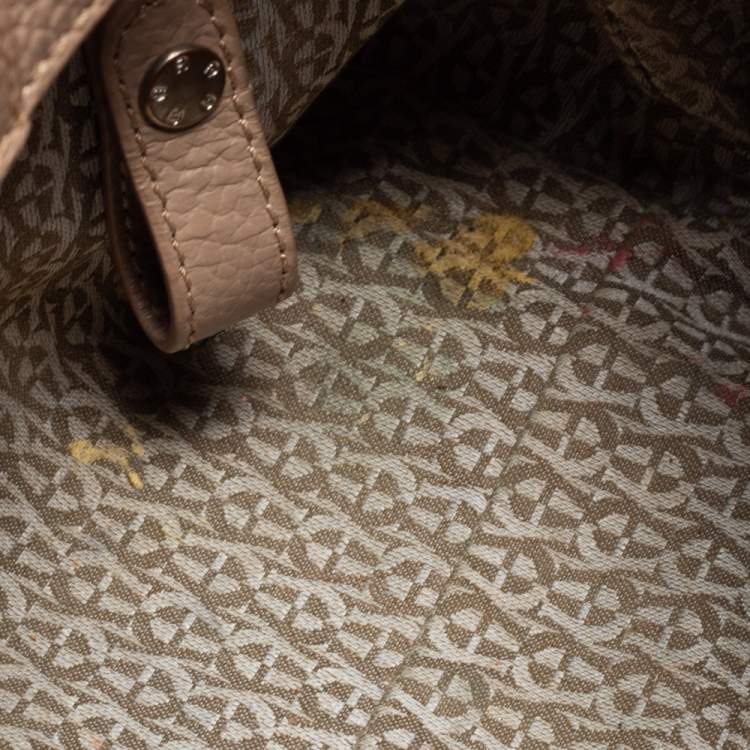 Pre Owned Aigner Beige Leather Tote