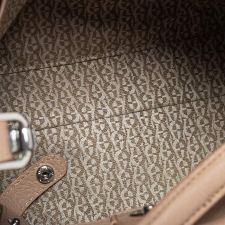 Pre Owned Aigner Beige Leather Tote