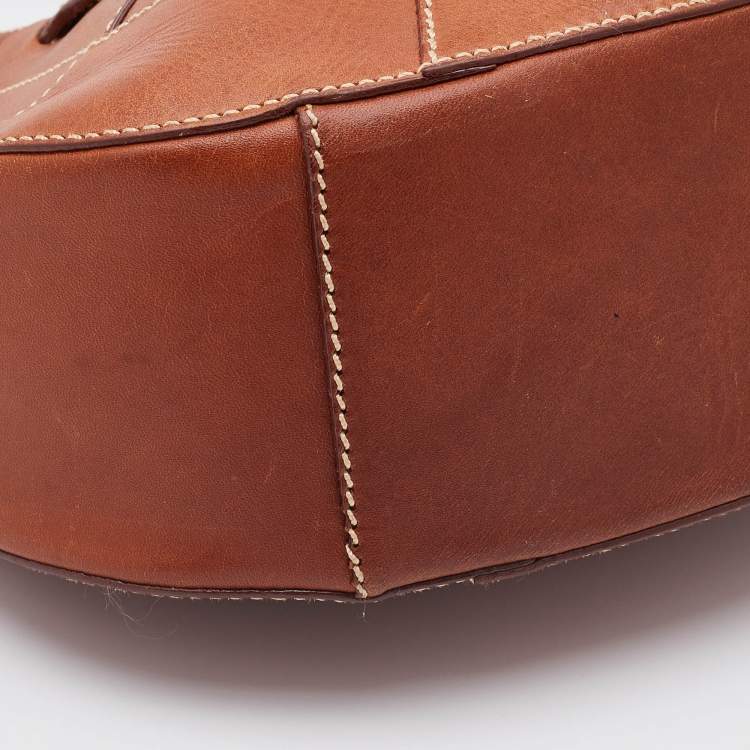 Pre Owned Aigner Tan Leather Hobo