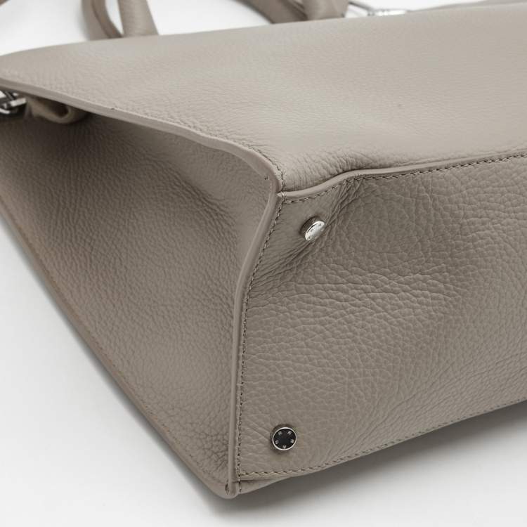 Pre Owned Aigner Beige Leather Large Cybill Tote