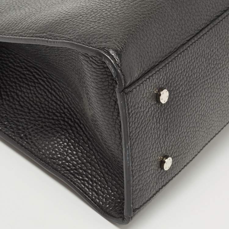 Pre Owned Aigner Black Leather Cybill Tote