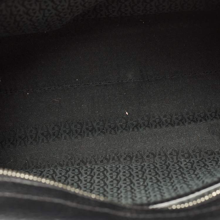 Pre Owned Aigner Black Leather Cybill Tote