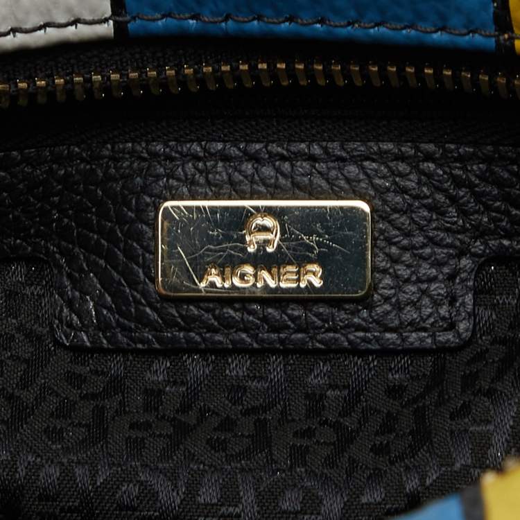 Pre Owned Aigner Multicolour Leather Kaia Dada Tote