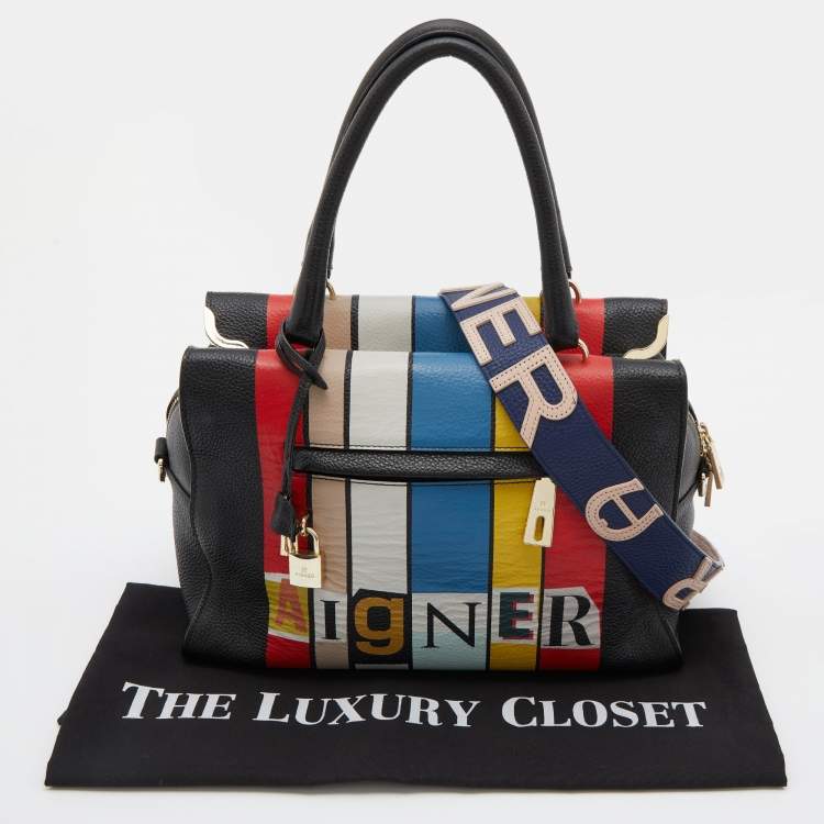 Pre Owned Aigner Multicolour Leather Kaia Dada Tote